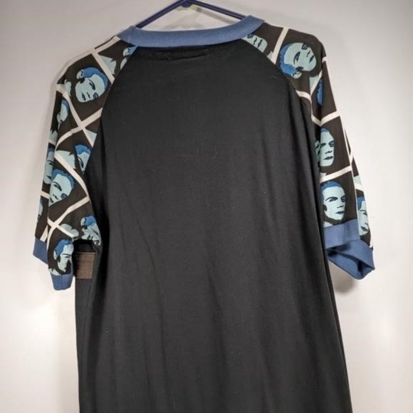 VERSACE & Andy Warhol collaboration Black & Blue large short sleeve T Shirt Tee - Picture 2 of 4